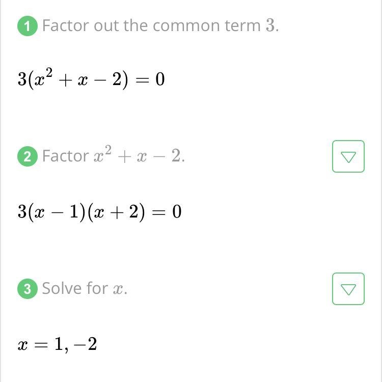 Factor the quadratic equation 3x^2+3x-6=0-example-1