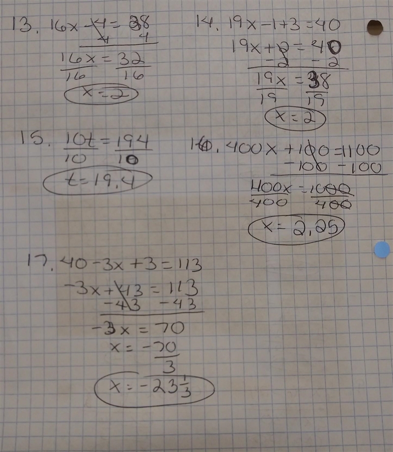 1. 2x - 12 = 6 2. 2x + 6= 8 3. 12s - 12=12 4. 14s + 6 = 35 5. 3s - 12 = 6 6. 18t + 9 = 34 7. 21x-example-2