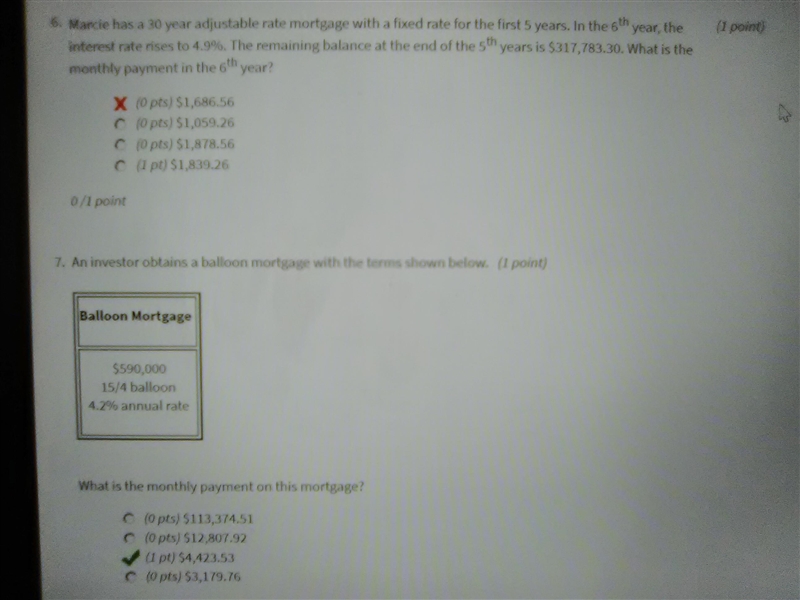 7. An investor obtains a balloon mortgage with the terms shown below. Balloon Mortgage-example-3