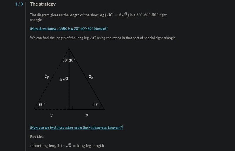 In the right triangle shown, m\angle A = 30\degreem∠A=30°m, angle, A, equals, 30, degree-example-2