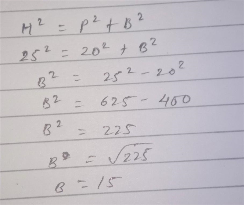 Use the Pythagorean theorem to find the length of the leg in the triangle shown below-example-1