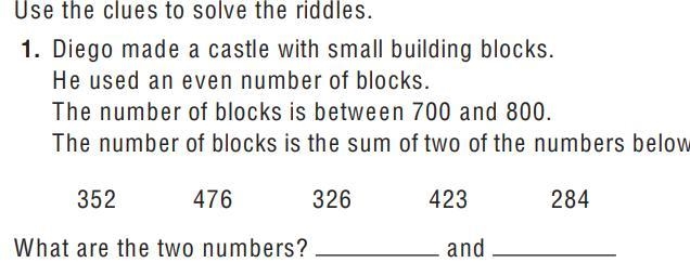 Diego made a castle with small building blocks. He used an even number of blocks. The-example-1