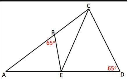 Which triangles are similar? A) ΔABE ∼ ΔACD B) ΔABE ∼ ΔADC C) ΔABE ∼ ΔCBE D) ΔABE-example-1