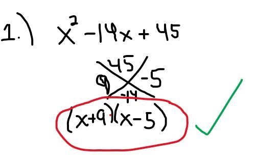 Factor completely x^2-14x+45 n^2+4n-32-example-1