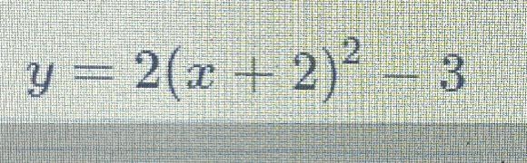 Write the equation in vertex form for the graph below.-example-1