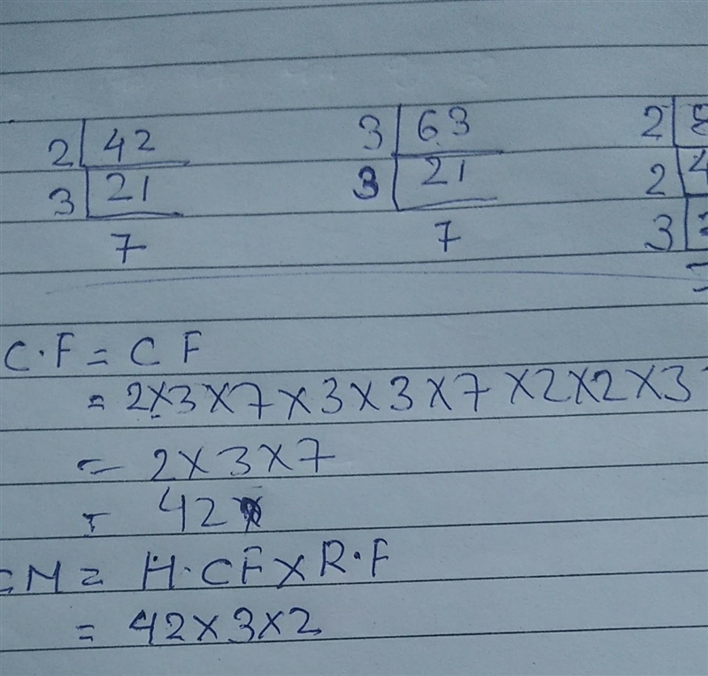 Find the LCM of 42,63 and 84​-example-1