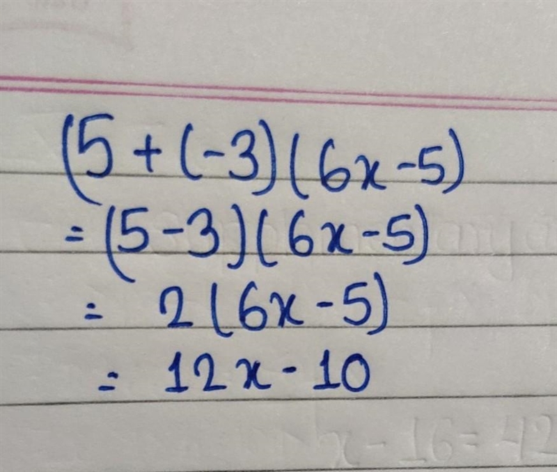 Which expressions are equivalent to 5+(-3)(6x-5)? Choose all answers that apply: (Choice-example-1