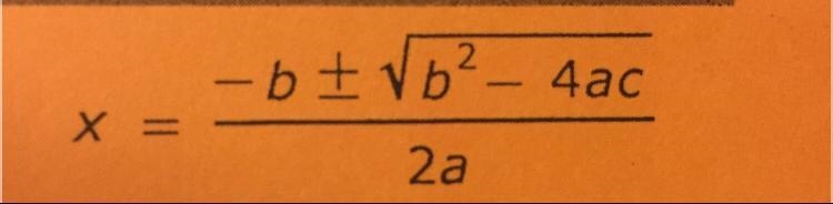 What is the quadratic formula-example-1