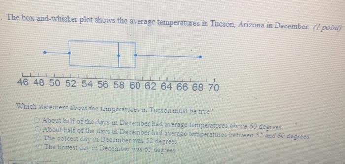 30. The box-and-whisker plot shows the average temperatures in Tucson, Arizona in-example-1