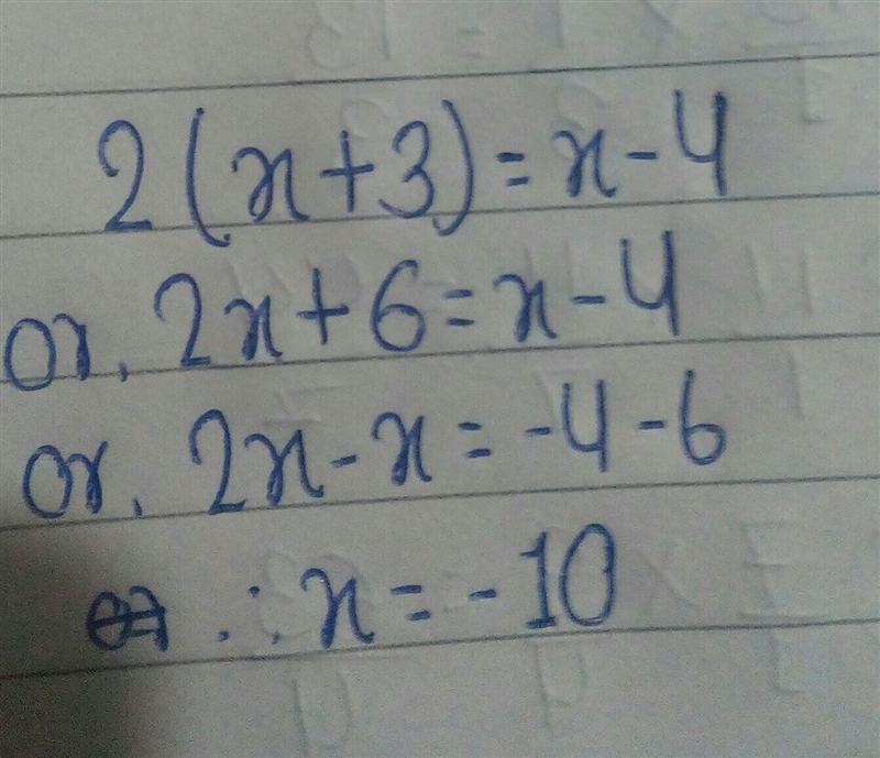 2(x+3)=x-4 help plz I don’t understand it-example-1