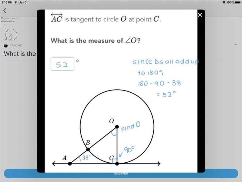 What is the measure of O?-example-1