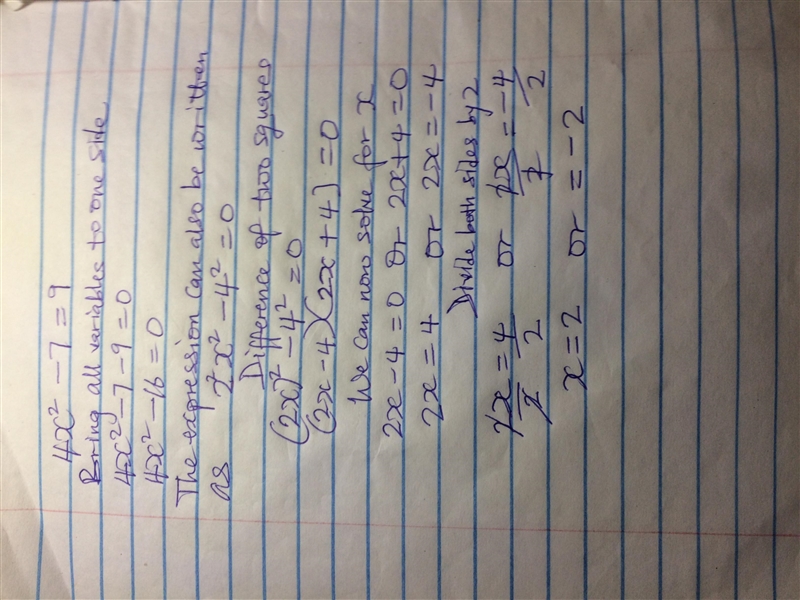 Solve the quadratic equation. Write your solutions in the blanks, starting with the-example-1