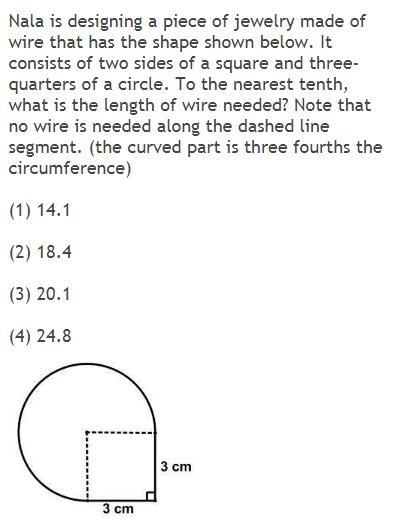 Nala is designing a piece of jewelry made of wire that has the shape shown below. It-example-1