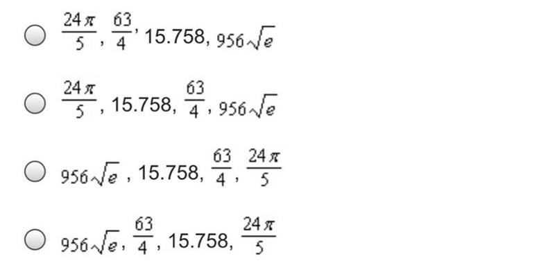 Which set of numbers is correctly ordered from least to greatest?-example-1