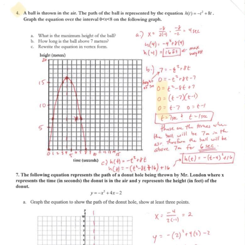 a ball is thrown into the air. After t seconds, the ball's height is given by h(t-example-1