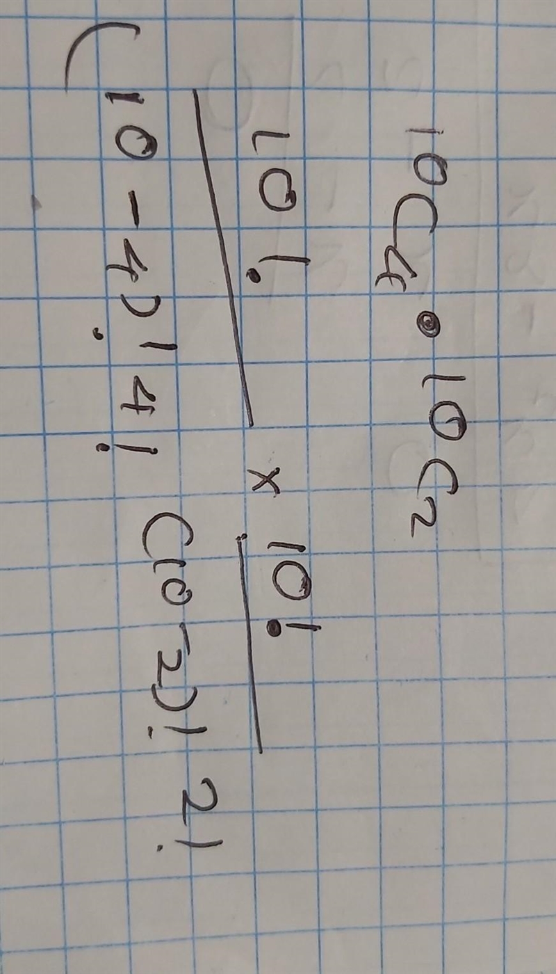 Evaluate the given expression 10 c4•10c2-example-1