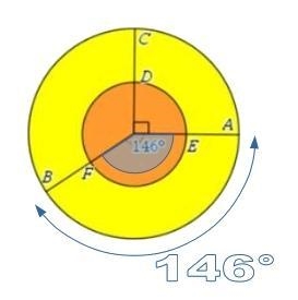 DO ANYONE KNOW HOW TO FIND AN AREA OF AN ARC.?? Ill give brainless and points​-example-1