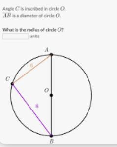 Angle CCC is inscribed in circle OOO. \overline{AB} AB start overline, A, B, end overline-example-1