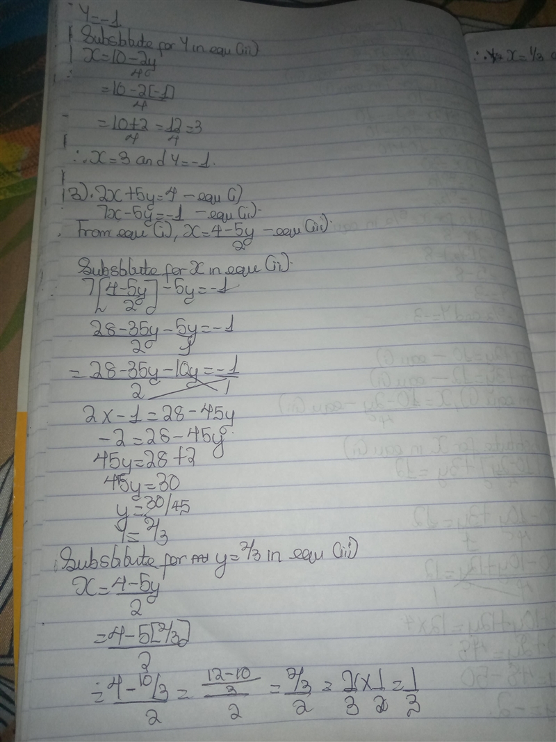 Please answer these simultaneous equations ASAP. Thank you (lots of points only for-example-3