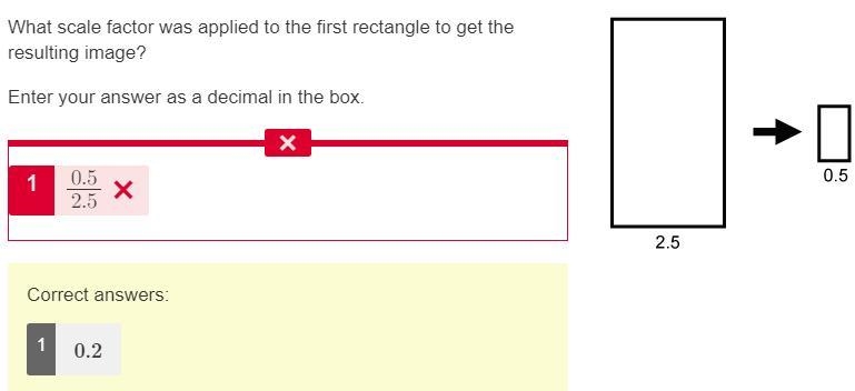 What scale factor was applied to the first rectangle to get the resulting image?-example-1