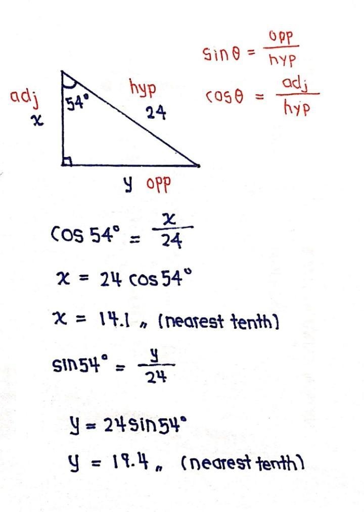 Instructions: Find the length of the missing sides. Round your answers to the nearest-example-1