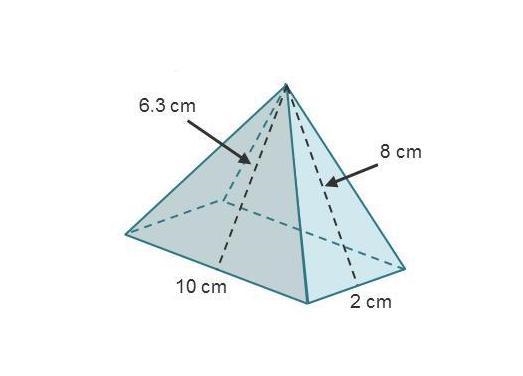 What is the surface area of the rectangular pyramid shown? 59.5 cm2 63 cm2 75.5 cm-example-1