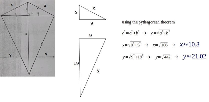 I need help to find the other sides of the kite. Please help!-example-1