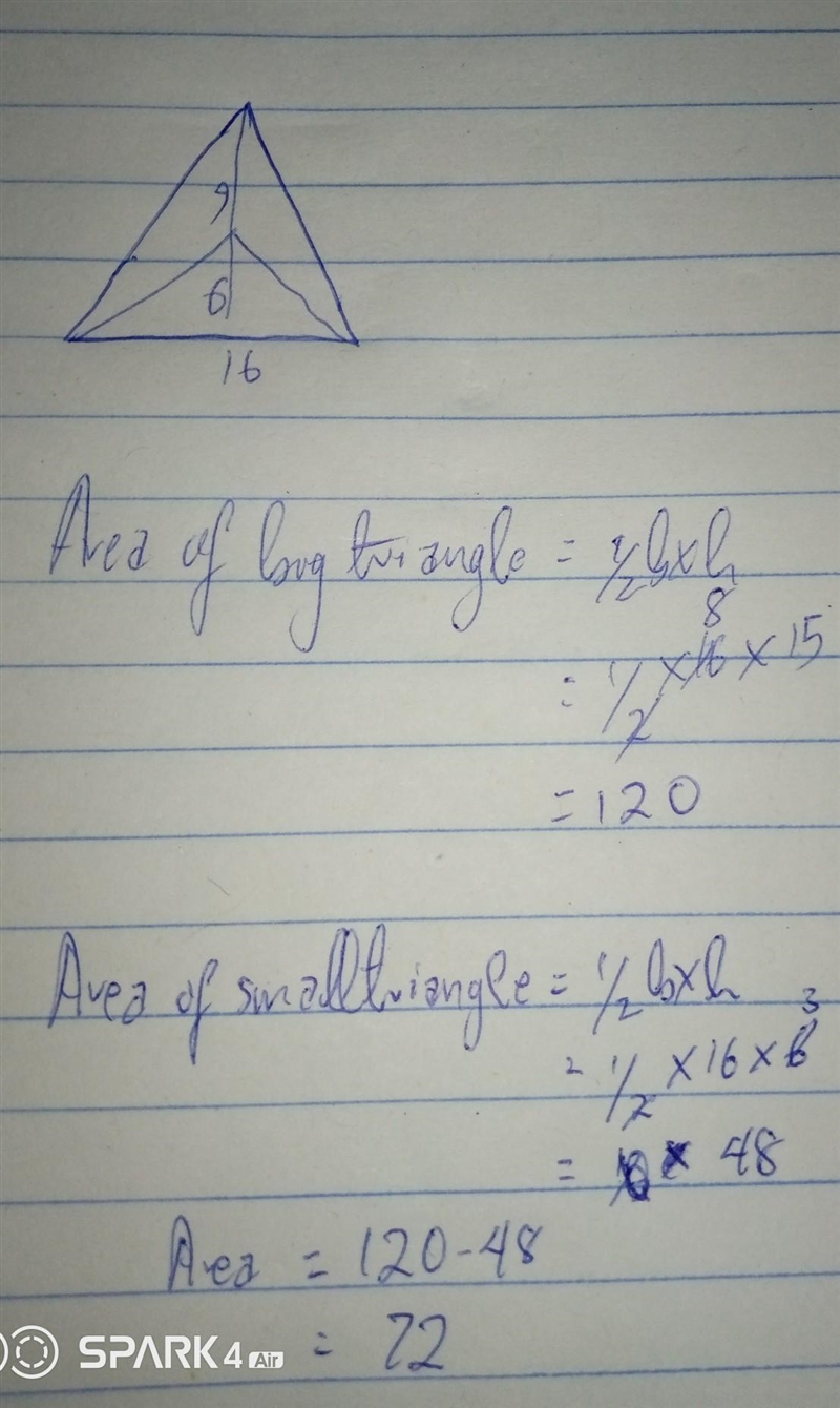 Need help on 16!! Finding the area-example-1