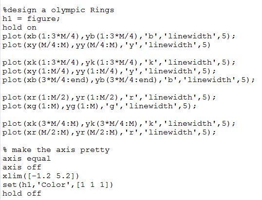 30. Olympic Flag You are using a math software program to design a pattern for an-example-3