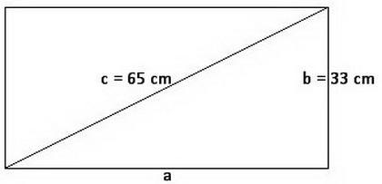 The diagonal of a rectangle measures 65 centimeters. The length of the rectangle is-example-1