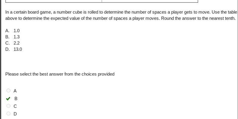 In a certain board game, a number cube is rolled to determine the number of spaces-example-1