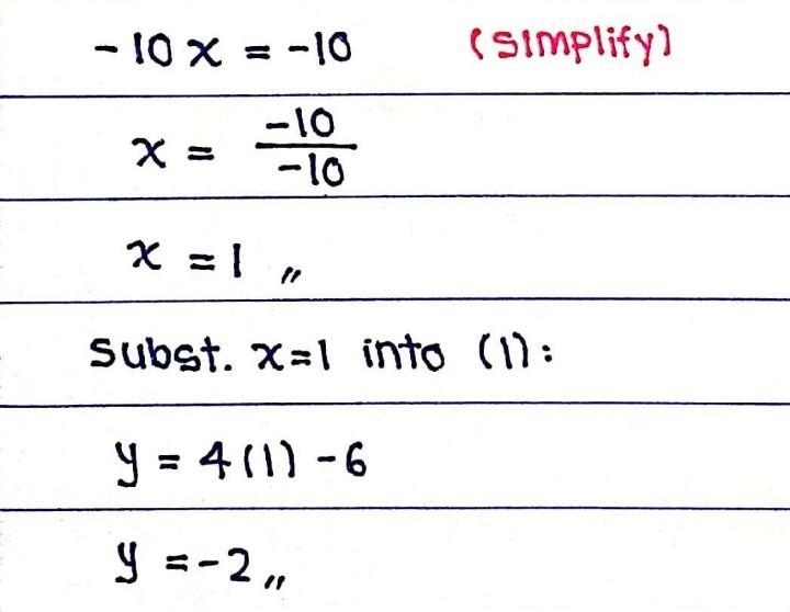 Y=4x-6 2x-3y=8 if this problem is to be solved by substitution , which is the correct-example-2