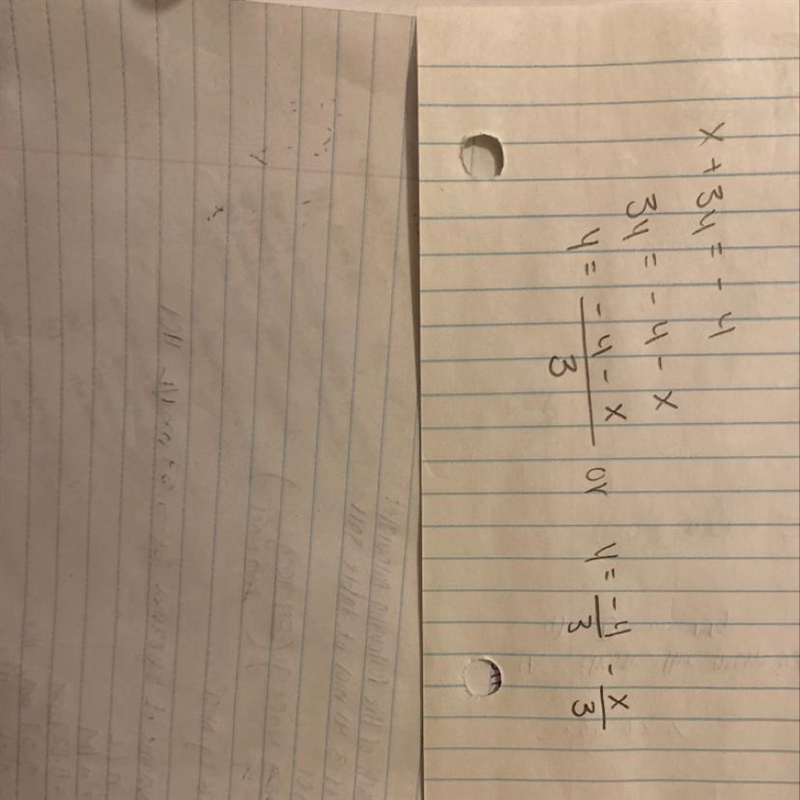 X + 3y=-4 how do you figure this equation out-example-1