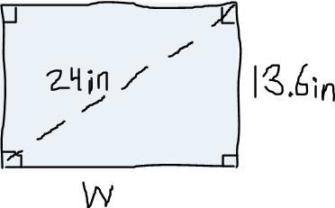 the size of a computer monitor is based on the diagonal length across the screen. The-example-1