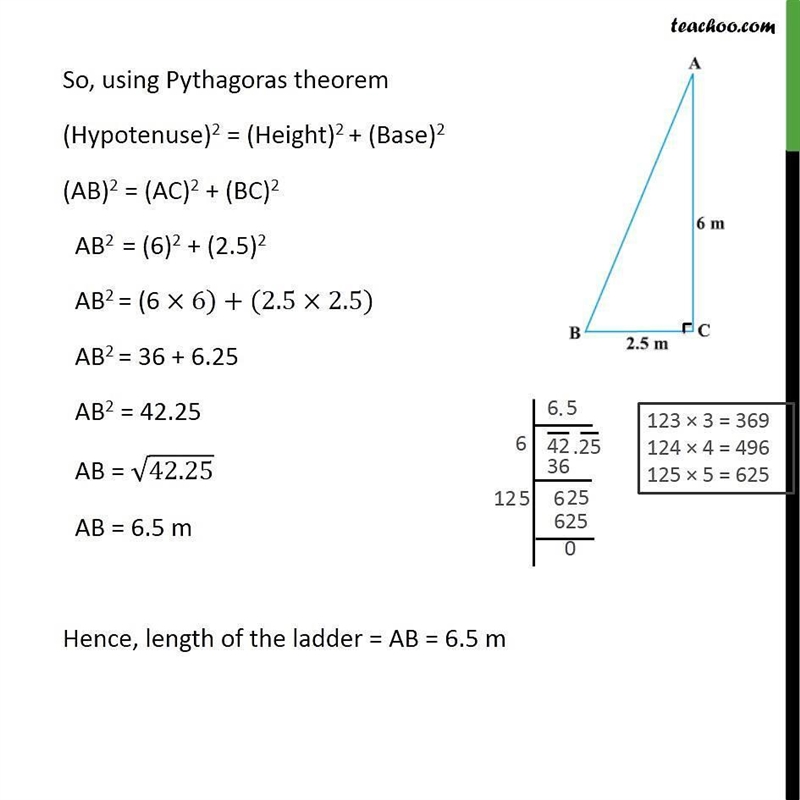 A ladder, 2.6 m long, just reaches a window 2.4 m above the ground. What is it’s slope-example-1