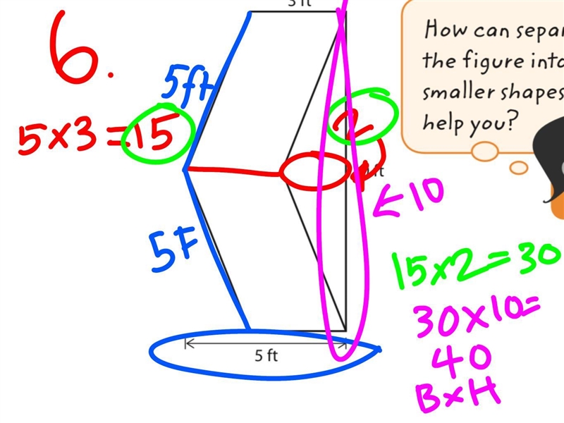 What is the area of the figure at the right? explain how you found your answer. ANSWER-example-5