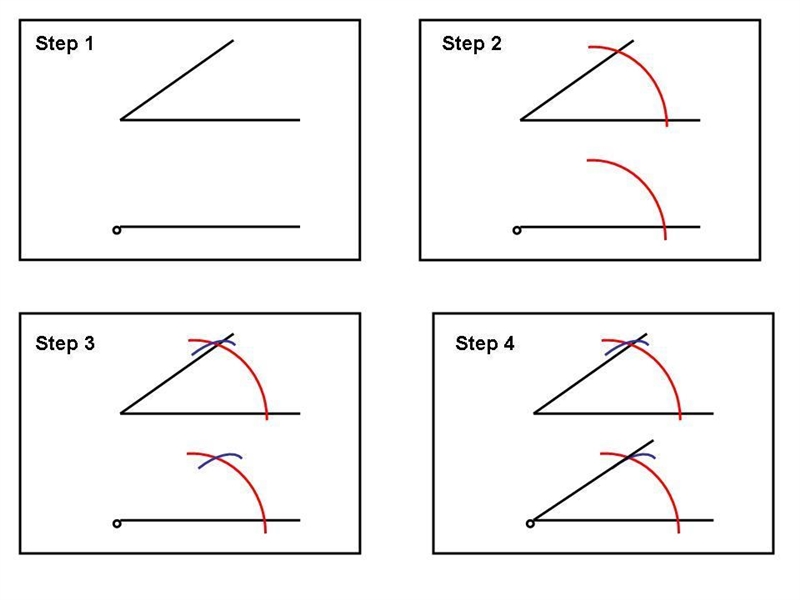 Which can be a possible next step in the construction of an angle with a side on a-example-1