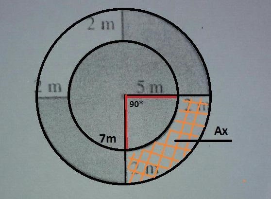 The area of the shape given is: (Use pie = 3.14) ​-example-1