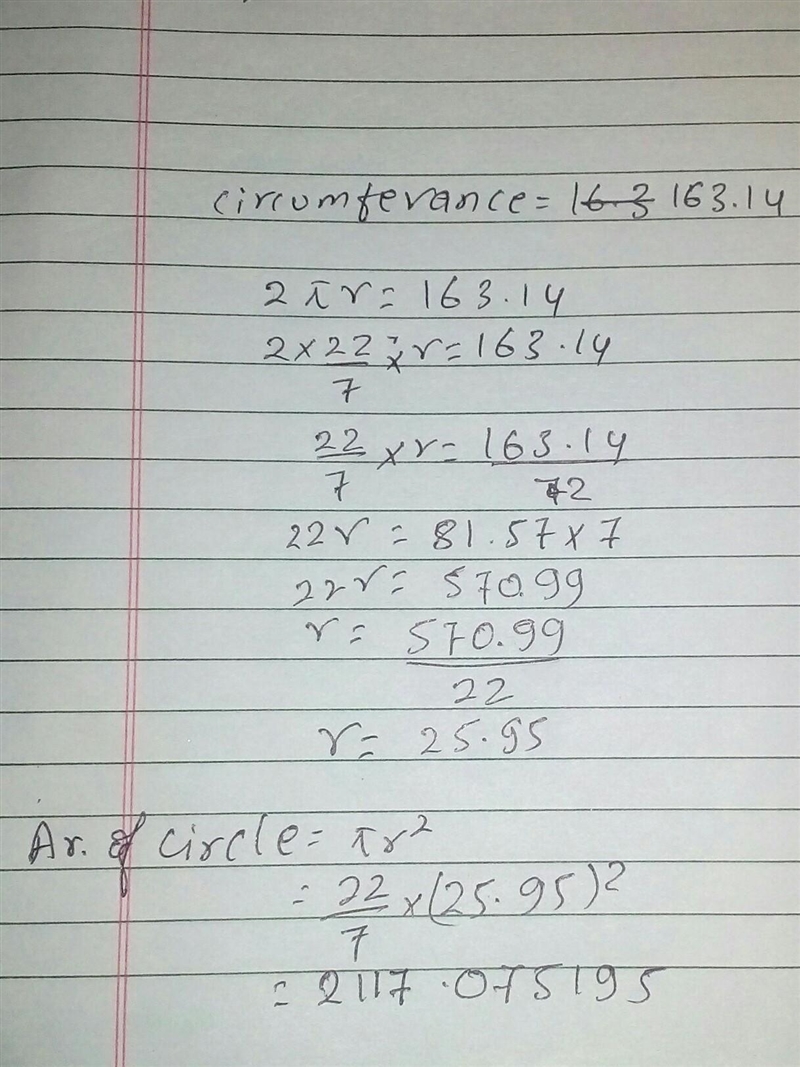 A circle has a circumference of 16 3.14 yards. Find the area of the circle.-example-1