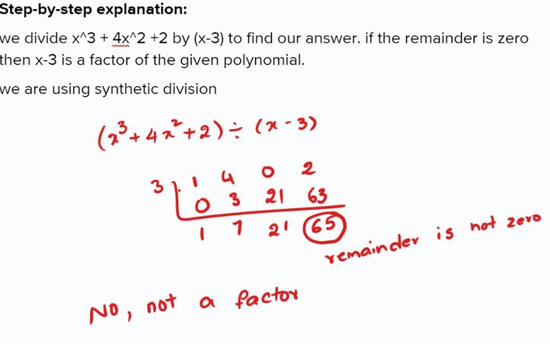 Which of the following best describes the relationship between (x-3) and the polynomial-example-1