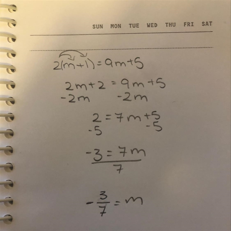 I'm a little confused about a math lesson about equations with variables on both sides-example-1