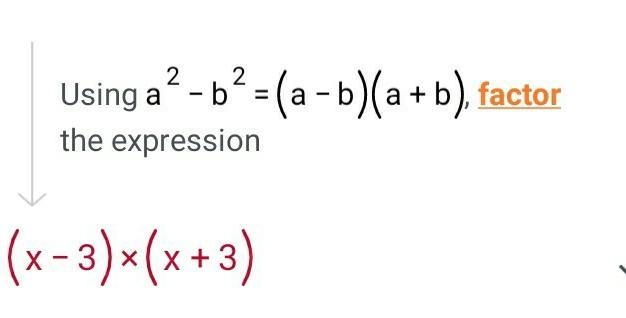 Factorise: X(squared)-9-example-1