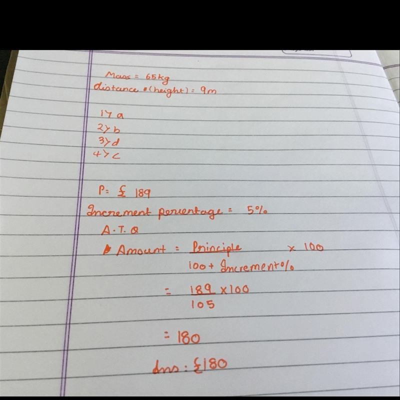 The price of a train ticket has increased by 5%. It now costs £189. How much did it-example-1