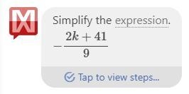 What is 14/9k+13/9-2k+2/9+2/9k-6-example-2