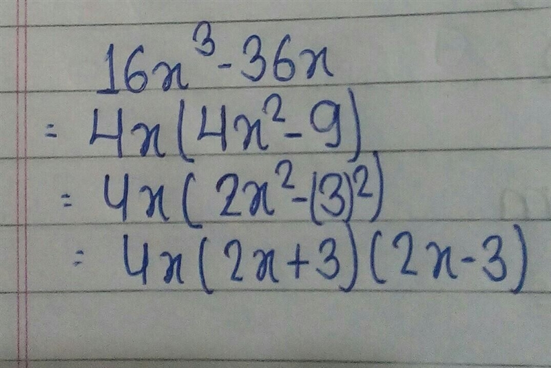 Factor completely 16x^3−36x-example-1