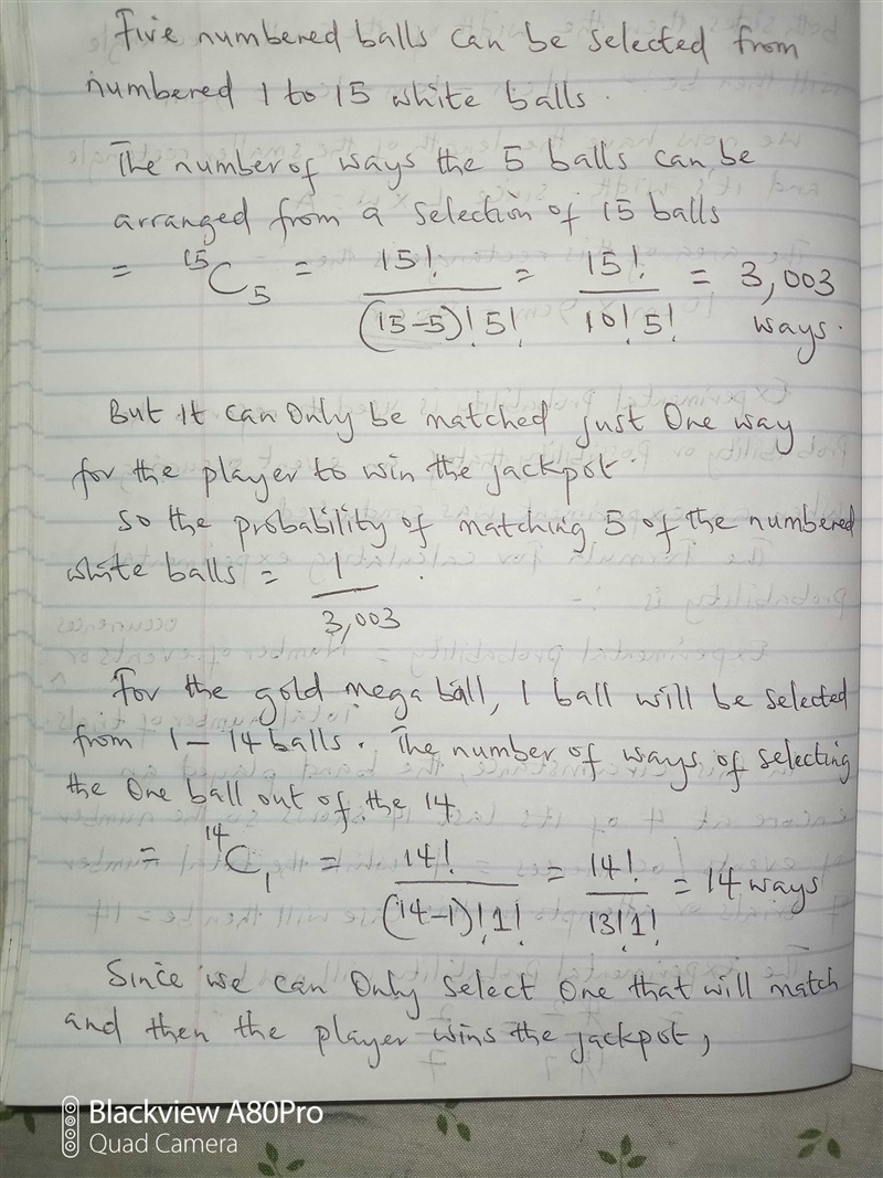 A certain lottery consists of selecting five different numbered balls from numbered-example-1