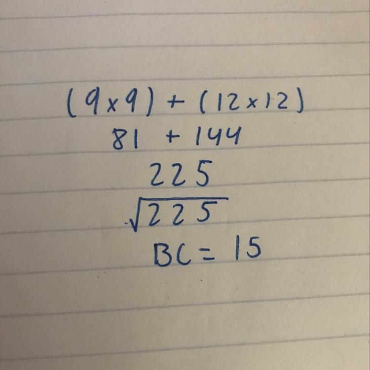 What is the length of BC in the right triangle below?-example-1