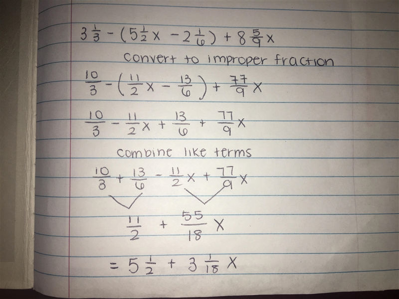 3 1/3 -(5 1/2 x-2 1/6 )+8 5/9 x-example-1