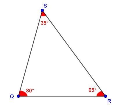 Which side of triangle QRS is the longest?-example-1