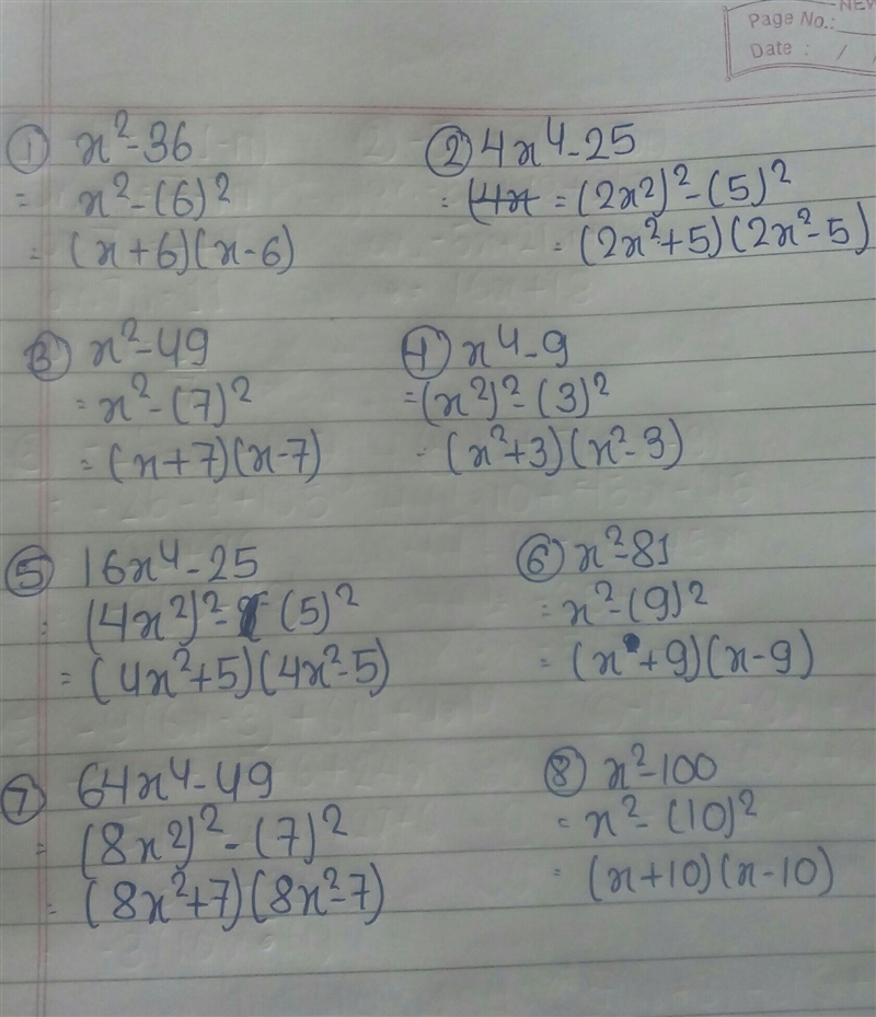 Please look at the image , they all need to be factored using DOTS moi-example-1